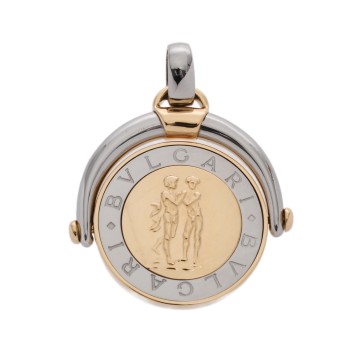 ブルガリ ホロスコープ 双子座 ゴールド ステンレス/K18イエローゴールド YG レディース ジュエリー 【中古】【jewelry】