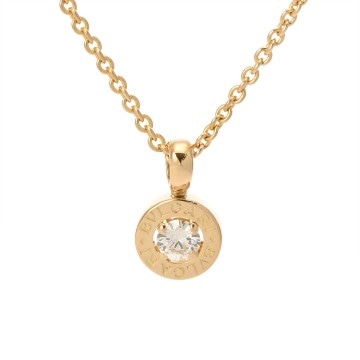 ブルガリ ブルガリブルガリ ネックレス 1Pダイヤ ゴールド K18イエローゴールド YG レディース ジュエリー 【中古】【jewelry】
