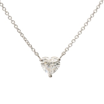 グラフ ハートシェイプ ダイヤ 0.58ct D-VVS1 シルバー Pt950プラチナ レディース ジュエリー 【中古】【jewelry】