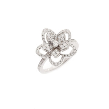 グラフ ワイルドフラワーリング シルバー K18ホワイトゴールド WG レディース ジュエリー 【中古】【jewelry】
