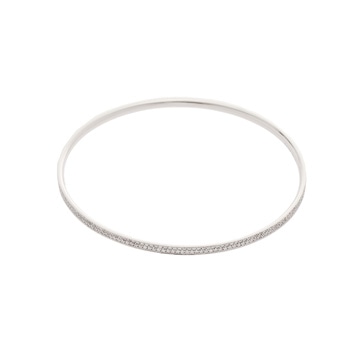 ジョージジェンセン フルエタニティ バングル シルバー K18ホワイトゴールド WG レディース ジュエリー 【中古】【jewelry】