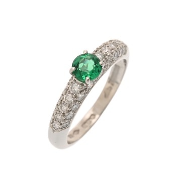 ガラード エメラルド ダイヤ ゴールド Pt950プラチナ ユニセックス ジュエリー 【中古】【jewelry】