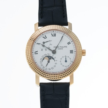パテック フィリップ パワーリザーブムーン CORTINA JUBILEE ベルト新品 5057R-001 ホワイト メンズ 時計 【中古】【wristwatch】