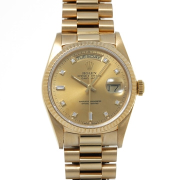 ロレックス デイデイト 18038A シャンパン/ダイヤモンド メンズ 時計 【中古】【wristwatch】