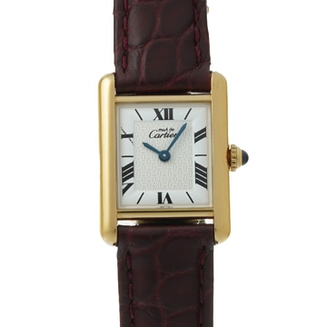カルティエ マストタンク SM W1013654 ホワイト レディース 時計 【中古】【wristwatch】