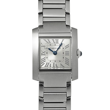 カルティエ タンクフランセーズ SM WSTA0065 シルバー レディース 時計 【中古】【wristwatch】