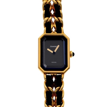 シャネル プルミエール L H0001 ブラック レディース 時計 【中古】【wristwatch】