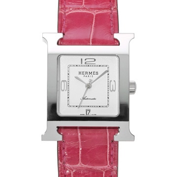 エルメス ラムシス HH3.510 ホワイト レディース 時計 【中古】【wristwatch】