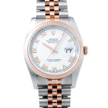 ロレックス デイトジャスト 116231 ホワイト レディース 時計 【中古】【wristwatch】