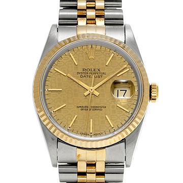 ロレックス デイトジャスト 36 16233 シャンパンコンピュータ メンズ 時計 【中古】【wristwatch】