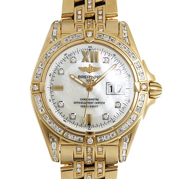 ブライトリング コックピット H4935079/A618 ホワイトシェル/ダイヤモンド メンズ 時計 【中古】【wristwatch】