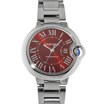 カルティエ バロンブルー ドゥ カルティエ 33mm WSBB0052 レッド レディース 時計 【中古】【wristwatch】