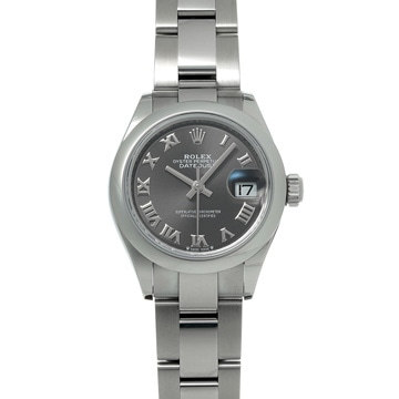 ロレックス デイトジャスト 28 279160 ダークグレー レディース 時計 【中古】【wristwatch】