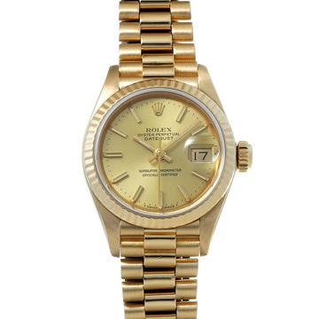 ロレックス デイトジャスト 69178 シャンパン レディース 時計 【中古】【wristwatch】