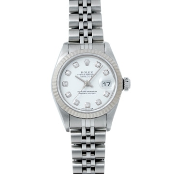 ロレックス デイトジャスト 79174G ホワイト/ダイヤモンド レディース 時計 【中古】【wristwatch】