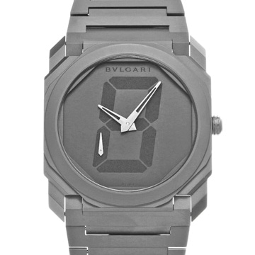 ブルガリ オクト フィニッシモ 宮島達男 日本限定モデル SAP103563 ブラック メンズ 時計 【中古】【wristwatch】