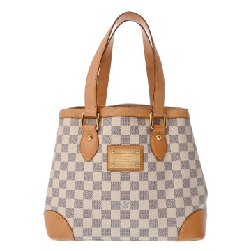 ルイ ヴィトン ダミエアズール ハムステッド PM ホワイト N51207 ダミエキャンバス レディース バッグ 【中古】【bag】