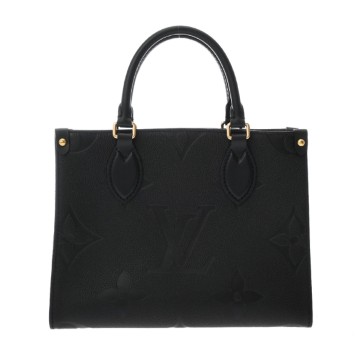 ルイ ヴィトン モノグラムアンプラント オンザゴー PM 2WAY ノワール M45653 レザー レディース バッグ 【中古】【bag】