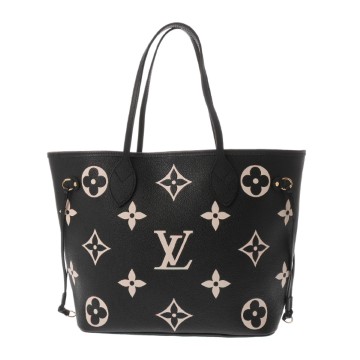 ルイ ヴィトン モノグラム ネヴァーフル MM ブラック/ベージュ M58907 レザー ユニセックス バッグ 【中古】【bag】