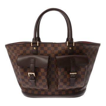 ルイ ヴィトン ダミエ マノスク GM ブラウン N51120 ダミエキャンバス レディース バッグ 【中古】【bag】