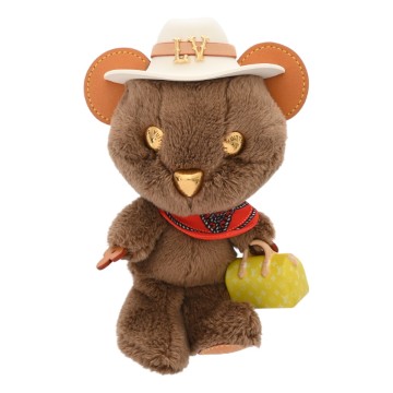ルイ ヴィトン バッグチャーム LVルイベア ブラウン/レッド M03176 フェイクファー ユニセックス ジュエリー 【中古】【jewelry】