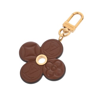 ルイ ヴィトン バッグチャーム　チョコレートフラワー ブラウン M02197 レザー ユニセックス 【中古】【other】
