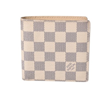 ルイ ヴィトン ダミエアズール ポルトフォイユ マルコ ホワイト N60018 ダミエキャンバス メンズ 財布 【中古】【purse】