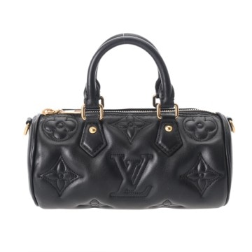 ルイ ヴィトン バブルグラム パピヨン BB ノワール M59800 レザー レディース バッグ 【中古】【bag】
