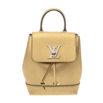 ルイ ヴィトン ロックミー バックパック ミニ ゴールド M54575 レザー レディース バッグ 【中古】【bag】