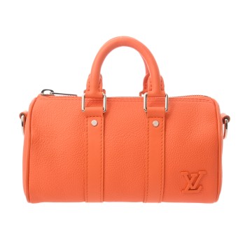 ルイ ヴィトン LVアエログラム キーポル XS オレンジ M81004 レザー レディース バッグ 【中古】【bag】