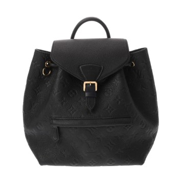 ルイ ヴィトン モノグラムアンプラント モンスリ PM ノワール M45205 レザー レディース バッグ 【中古】【bag】