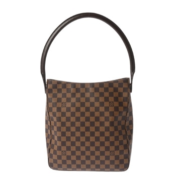 ルイ ヴィトン ダミエ ルーピング GM SPオーダー ブラウン N51144 ダミエキャンバス レディース バッグ 【中古】【bag】