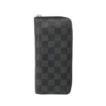 ルイ ヴィトン ダミエグラフィット ジッピーウォレット ヴェルティカル ブラック/グレー N63095 ダミエグラフィットキャンバス レディース 財布 【中古】【purse】