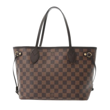 ルイ ヴィトン ダミエ ネヴァーフル PM ブラウン N40600 ダミエキャンバス レディース バッグ 【中古】【bag】