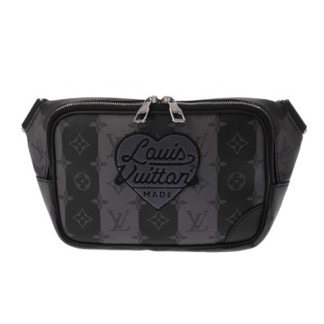 ルイ ヴィトン モノグラムストライプエクリプス モジュラースリングバッグ LV×NIGO グレー/ブラック M59338 モノグラムストライプエクリプス キャンバス ユニセックス バッグ 【中古】【bag】