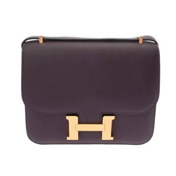 エルメス コンスタンス3 ミニ 18 カシス ヴォースイフト レディース バッグ 【中古】【bag】