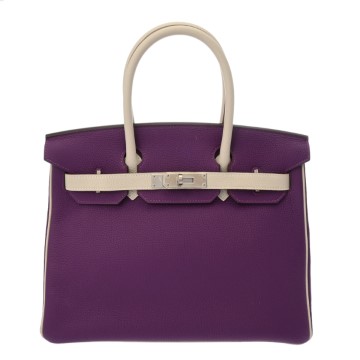 エルメス バーキン 30 SPオーダー アネモネ/クレ トゴ レディース バッグ 【中古】【bag】