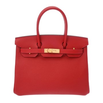 エルメス バーキン 30 ルージュカザック ヴォーエプソン レディース バッグ 【中古】【bag】