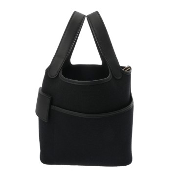 エルメス ピコタン ロック PM カーゴ ブラック トワルゴエラン/ヴォースイフト レディース バッグ 【中古】【bag】
