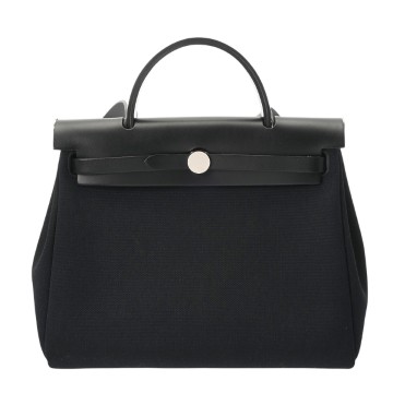 エルメス エールバッグ ジップ PM ブラック トワルミリタリー/ヴァッシュハンター レディース バッグ 【中古】【bag】