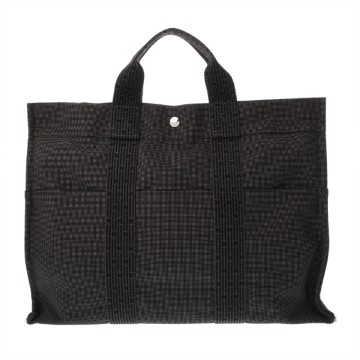 エルメス エールライン MM グレー キャンバス ユニセックス バッグ 【中古】【bag】