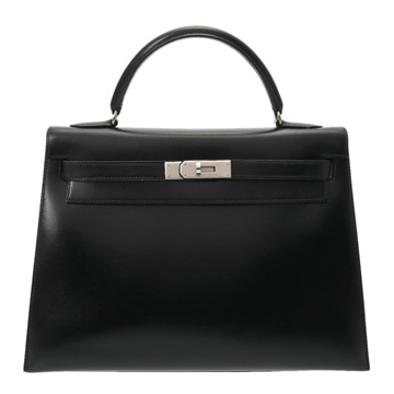 エルメス ケリー 32 外縫い 2WAY ブラック ボックスカーフ レディース バッグ 【中古】【bag】