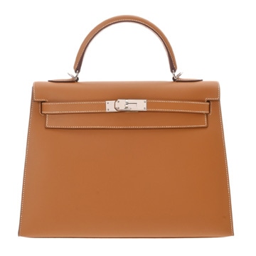エルメス ケリー 32 外縫い 2WAY ナチュラル ヴォーシャモニー レディース バッグ 【中古】【bag】