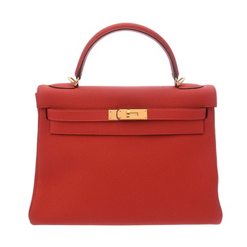 エルメス ケリー 32 内縫い 2WAY ルージュトマト トゴ レディース バッグ 【中古】【bag】