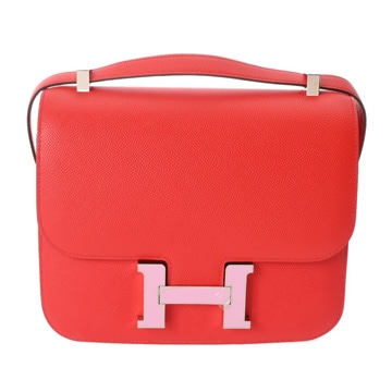 エルメス コンスタンス3 24 ルージュクー ヴォーエプソン レディース バッグ 【中古】【bag】