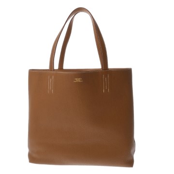 エルメス ドゥブルセンストート 45 タバックキャメル/アルザン トリヨンクレマンス レディース バッグ 【中古】【bag】