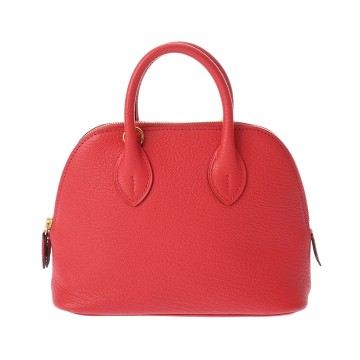 エルメス ボリード 1923 ミニ ローズ スクリーム シェーブル レディース バッグ 【中古】【bag】