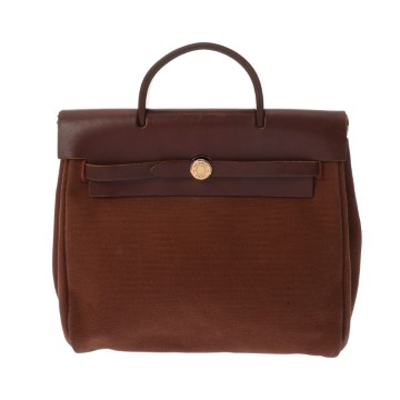 エルメス エールバッグ アドPM ブラウン トワルオフィシエ/レザー ユニセックス バッグ 【中古】【bag】