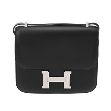 エルメス コンスタンス3 ミニ 18 ブラック ボックスカーフ レディース バッグ 【中古】【bag】