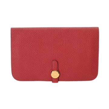 エルメス ドゴン GM ヴォーミリオン トゴ ユニセックス 財布 【中古】【purse】